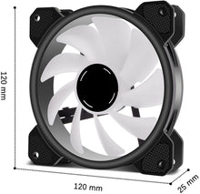 Load image into Gallery viewer, FAN KIT 5-Pack - 120mm Addressable RGB LED Case Cooling Fans with RGB Controller
